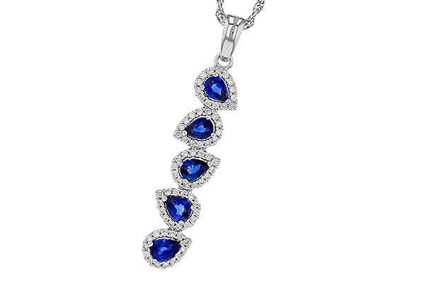 D329-45084: NECKLACE .95 TW SAPPHIRE 1.19 TGW