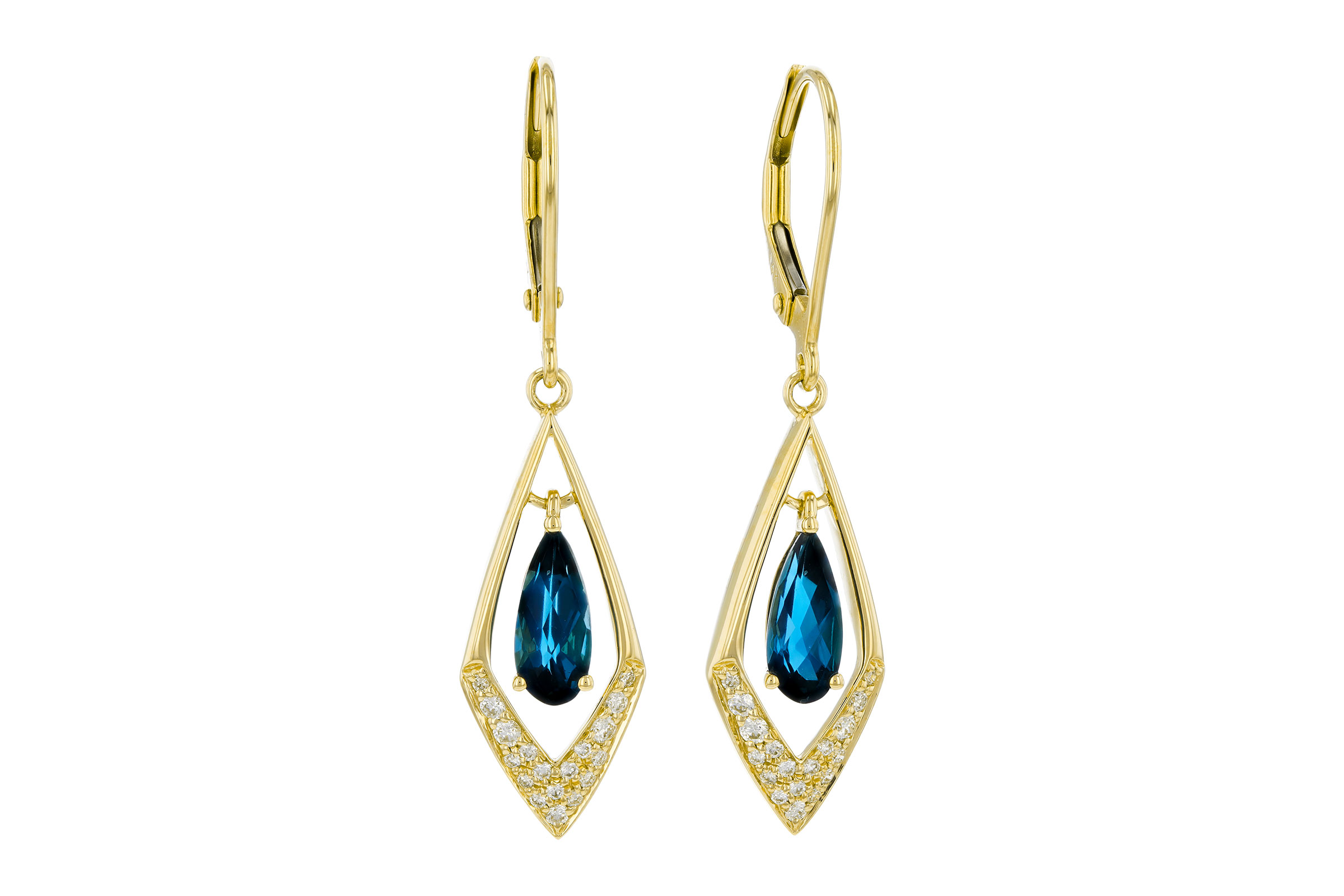 D330-29566: EARR 1.07 TW LONDON BLUE TOPAZ 1.22 TGW