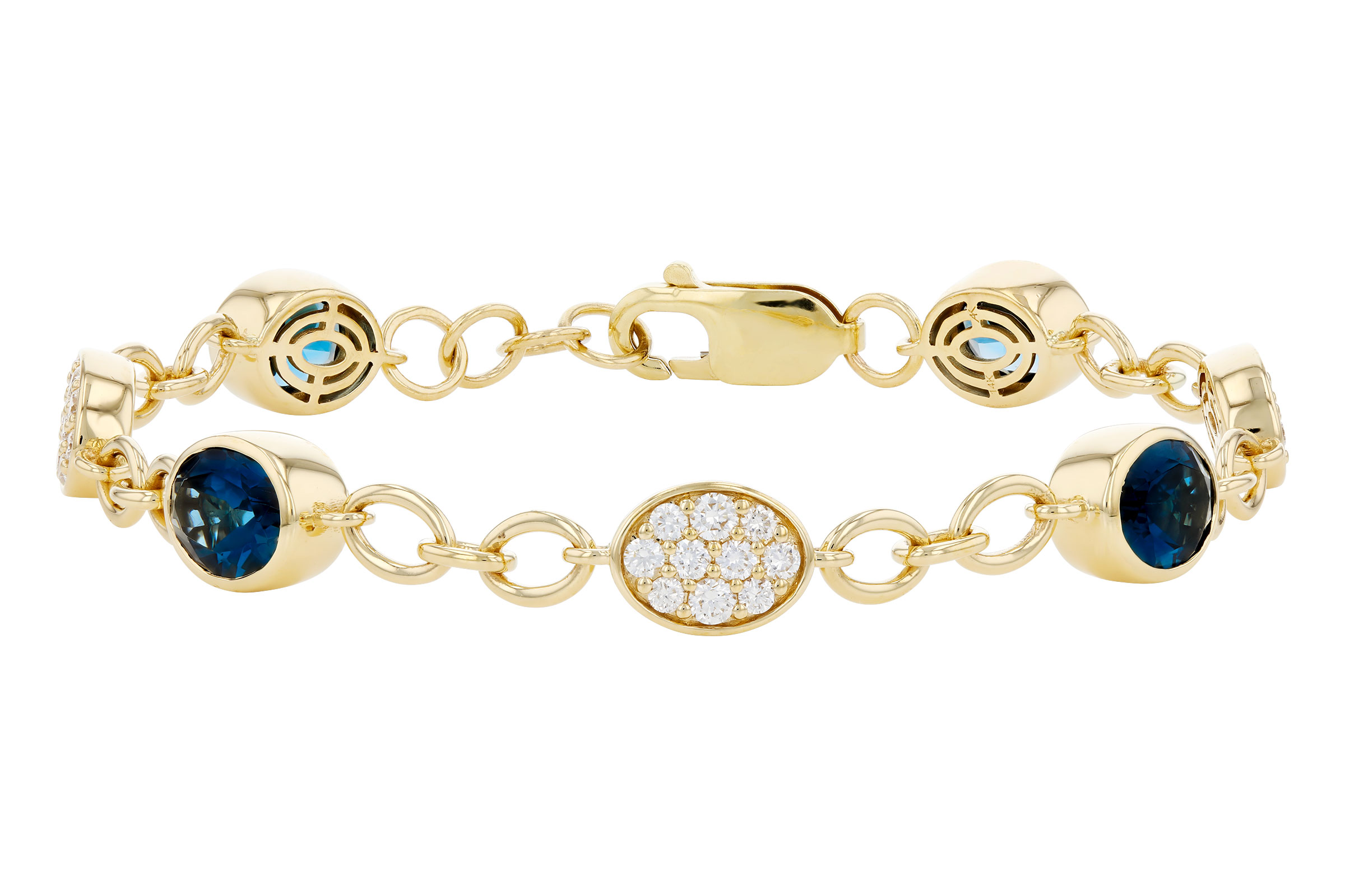 D330-30511: BRACELET 5.24 TW LONDON BLUE TOPAZ 6.00 TGW (7")
