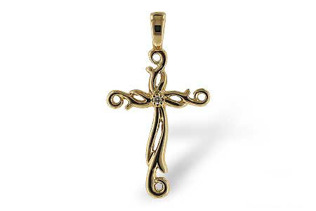 E061-22311: CROSS PENDANT .01 BR