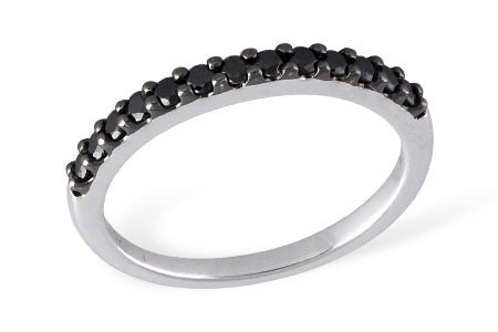 E240-30520: LDS WED RG .29 BLK DIAS TW