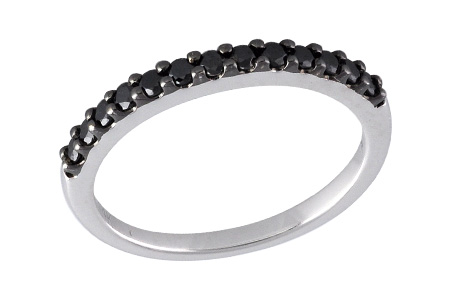 E240-30520: LDS WED RG .29 BLK DIAS TW