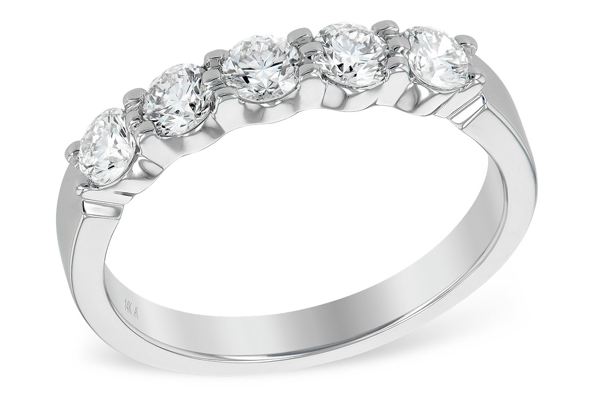 E241-25947: LDS DIA WED RG .75 TW (5 STONES)