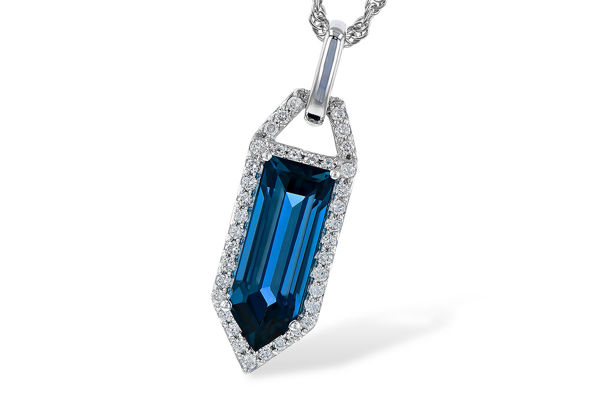 E327-56820: NECK 2.95 LONDON BLUE TOPAZ 3.12 TGW