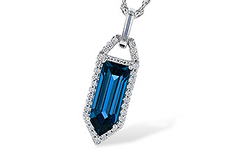 E327-56820: NECK 2.95 LONDON BLUE TOPAZ 3.12 TGW