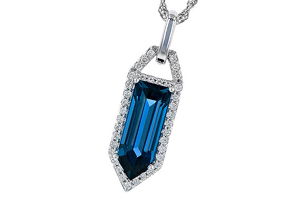 E327-56820: NECK 2.95 LONDON BLUE TOPAZ 3.12 TGW