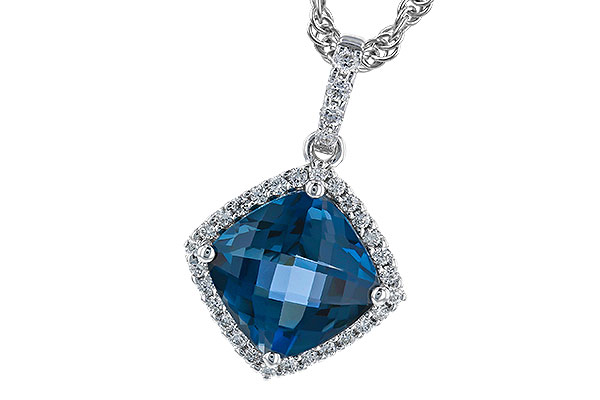 E328-49584: NECK 1.09 LONDON BLUE TOPAZ 1.20 TGW