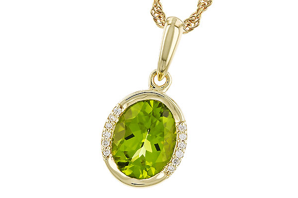 E328-49611: NECKLACE 1.72 TW PERIDOT 1.75 TGW (9x7 PER)