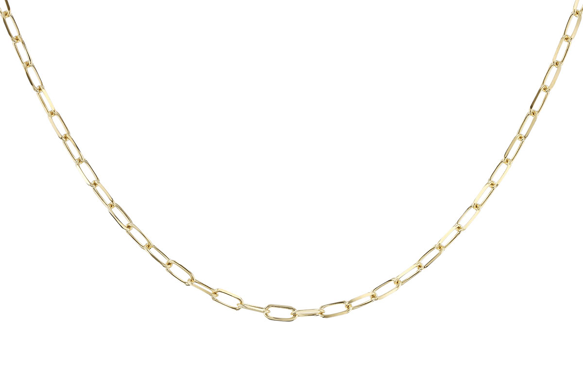 E328-51420: PAPERCLIP MD (18", 3.10MM, 14KT, LOBSTER CLASP)