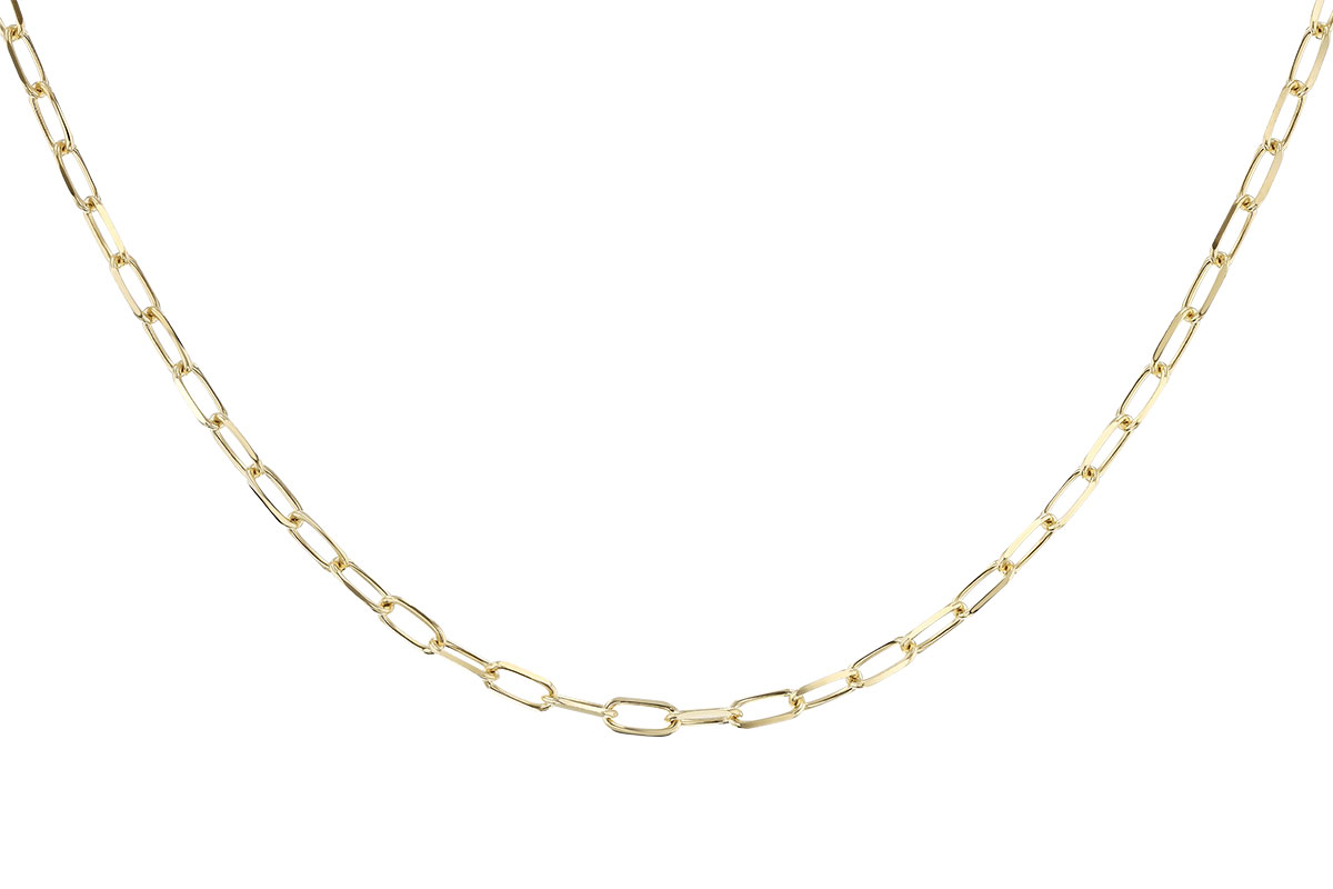 E328-51420: PAPERCLIP MD (18IN, 3.10MM, 14KT, LOBSTER CLASP)