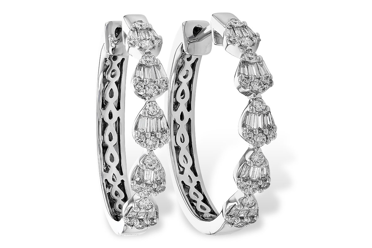 E328-52320: EARRINGS .20 BAG .47 TW