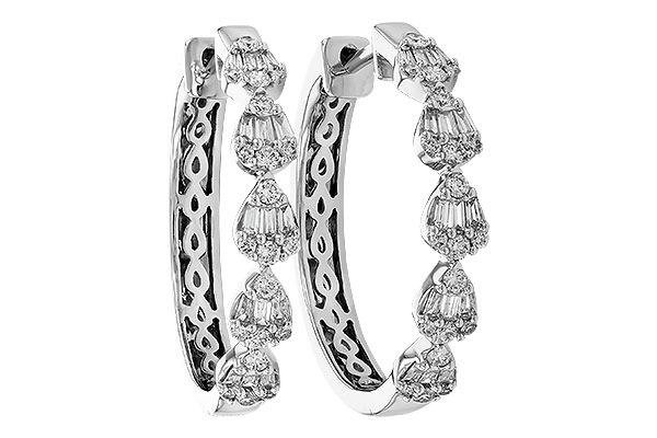 E328-52320: EARRINGS .20 BAG .47 TW