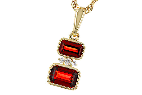 E329-38693: NECK .98 TW GARNET 1.01 TGW