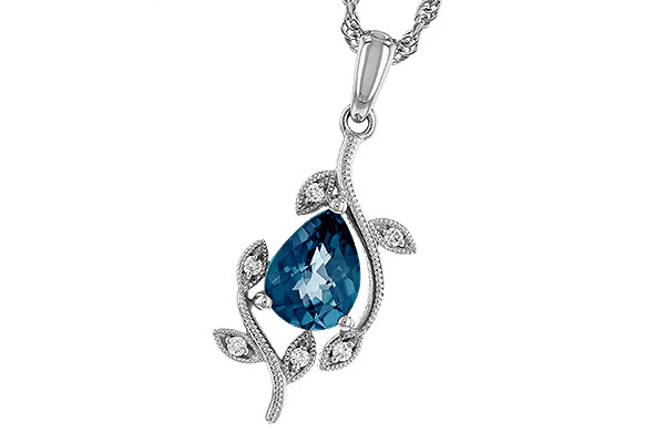 E329-40511: NECK 1.20 LONDON BLUE TOPAZ 1.25 TGW (8x6MM LBT)