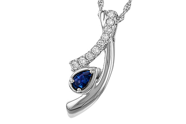 E329-42275: NECKLACE .23 SAPP .40 TGW (5x3 SAPP)
