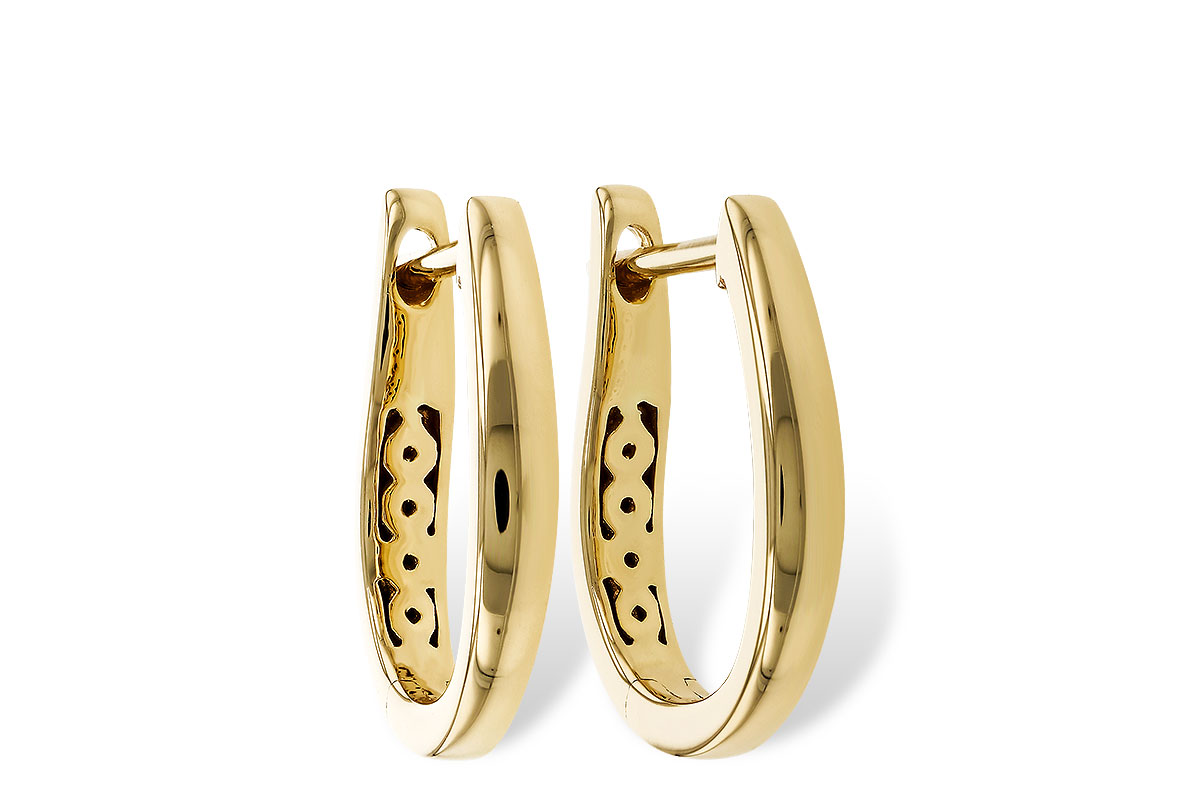 E329-42338: GOLD EARRINGS (15MM)