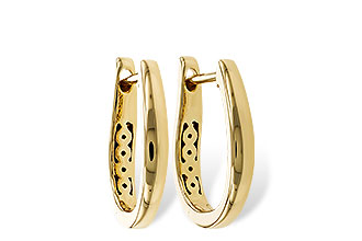 E329-42338: GOLD EARRINGS (15MM)