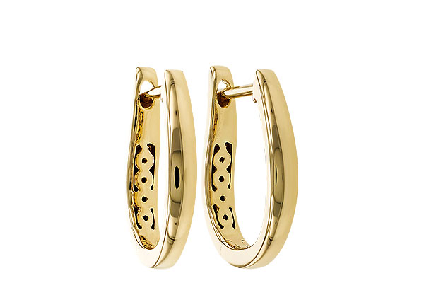 E329-42338: GOLD EARRINGS (15MM)