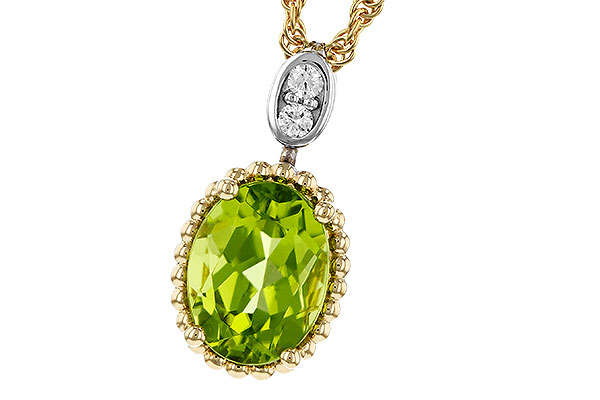 E329-44156: NECKLACE 1.22 PERIDOT 1.25 TGW (8x6MM OV)