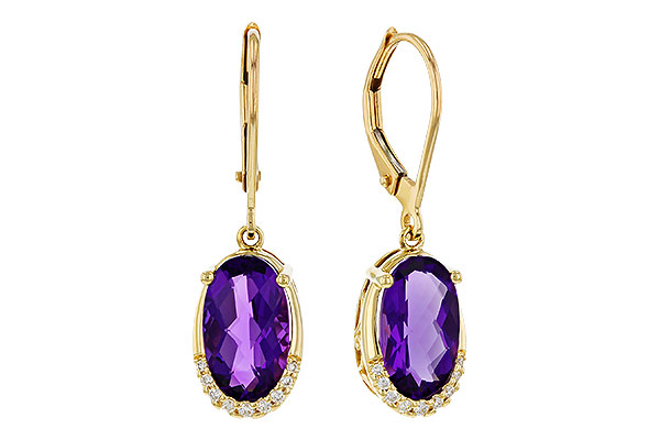 E329-44175: EARRINGS 2.70 TW AMETHYST 2.78 TGW (10x6MM OV)