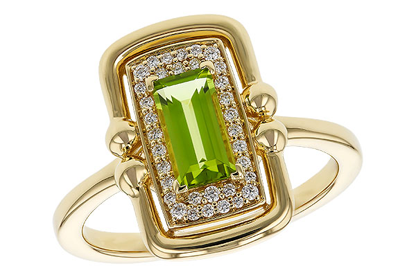 E329-45011: LDS RG .72 PERIDOT .84 TGW (8x4MM PER)