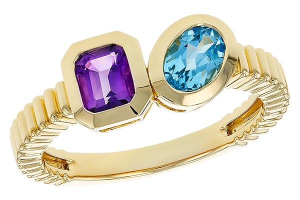 E329-45020: LDS RG .82 TW SEMI-PRECIOUS (AMY,SWISS BT)