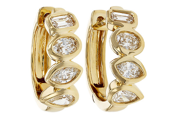E330-27729: EARRINGS .68 TW FANCY CUT DIAS