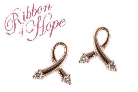 F054-90502: PINK GOLD EARRINGS .07 TW