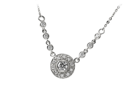F060-35002: NECKLACE .17 BR .33 TW