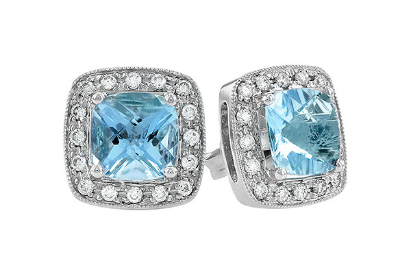 F150-32356: EARRINGS 1.55 AQUA 1.75 TGW