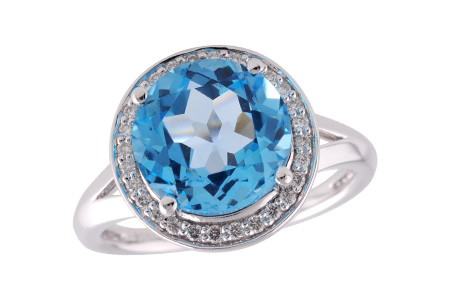 F242-12356: LDS RG 4.17 BLUE TOPAZ 4.32 TGW