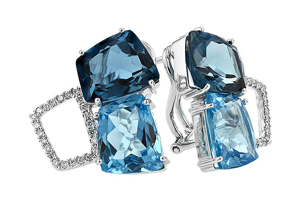 F243-03265: EARR 10.80 BLUE TOPAZ 11.00 TGW