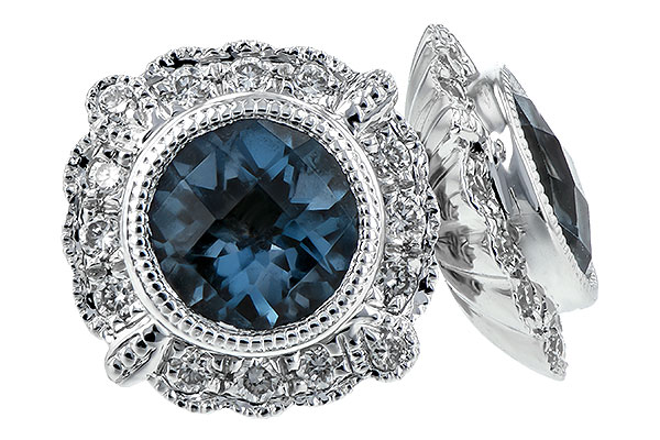 F243-93202: EARR 1.03 BLUE TOPAZ 1.17 TGW