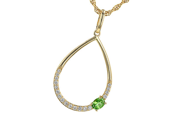 F244-89593: NECK .17 GREEN GARNET .26 TGW