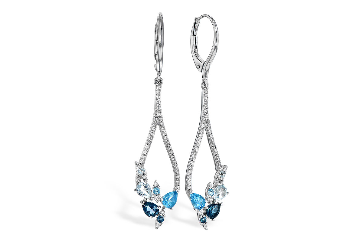 F327-58693: EARR 1.08 BLUE TOPAZ 1.35 TGW