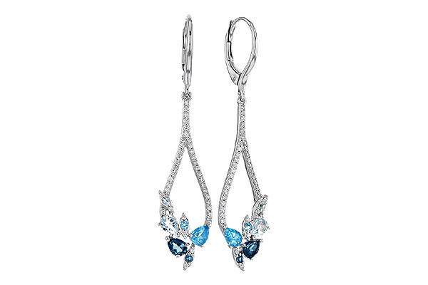 F327-58693: EARR 1.08 BLUE TOPAZ 1.35 TGW