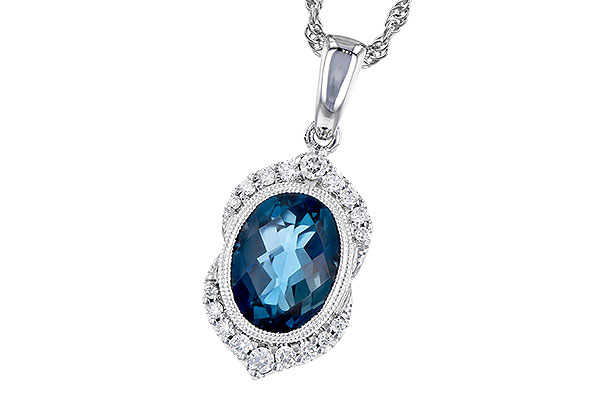 F327-63247: NECK 1.96 LONDON BLUE TOPAZ 2.10 TGW