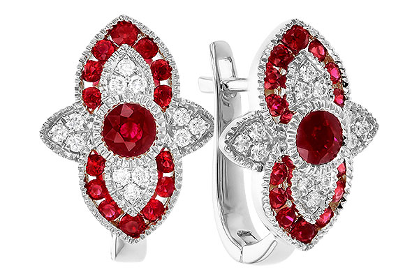 F328-45938: EARR .78 TW RUBY .90 TGW