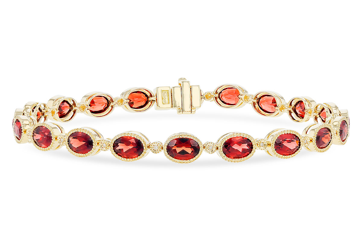 F328-47784: BRACELET 9.22 TW GARNET 9.26 TGW