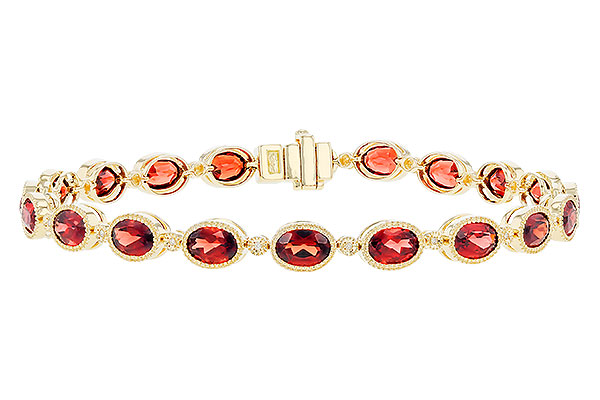 F328-47784: BRACELET 9.22 TW GARNET 9.26 TGW