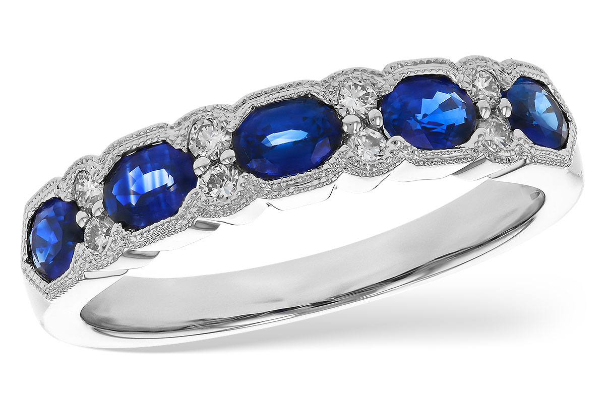 F328-51402: LDS WED RG .92 SAPPHIRE 1.04 TGW (4x3MM SAPP)