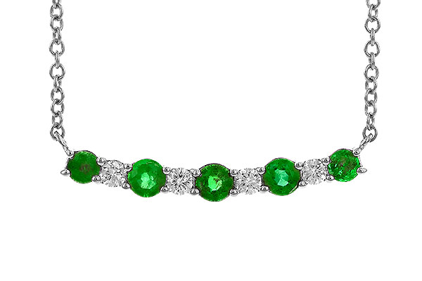 F328-53220: NECK .43 TW EMERALD .55 TGW