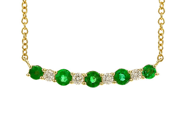 F328-53220: NECK .43 TW EMERALD .55 TGW