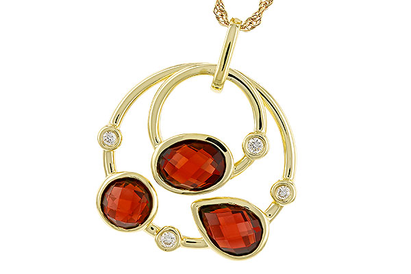 F329-36829: NECKLACE 2.88 GARNET 2.94 TGW