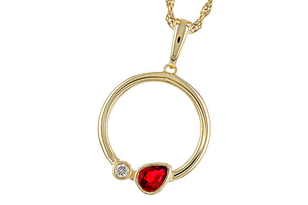 F329-38702: NECKLACE .24 RUBY .26 TGW