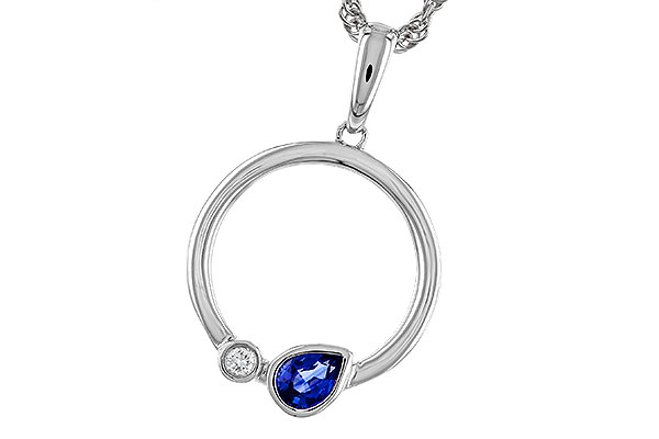 F329-38711: NECKLACE .26 SAPPHIRE .28 TGW