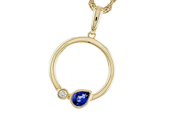 F329-38711: NECKLACE .26 SAPPHIRE .28 TGW