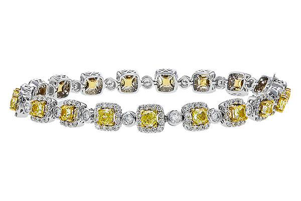 F329-40502: BRACELET 4.37 FANCY YELLOW DIAS 7.12 TW (7")