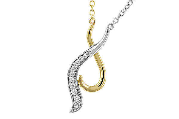F329-41420: NECKLACE .10 TW (18")