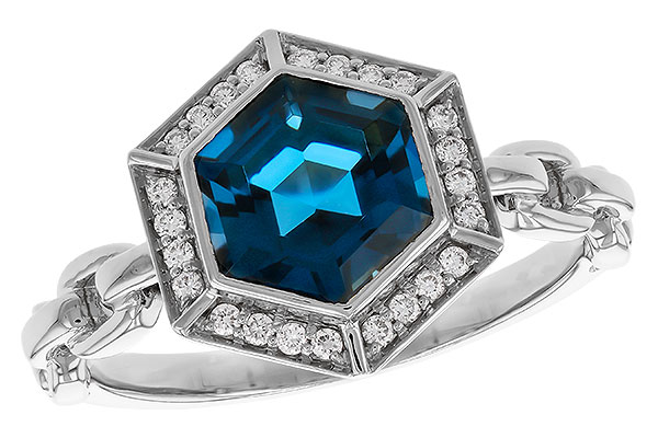 F329-42311: LDS RG 2.03 LONDON BLUE TOPAZ 2.14 TGW (7.5MM LBT)